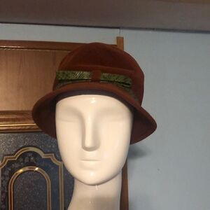 Vintage Peachbloom Velour Hat